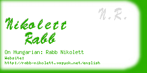 nikolett rabb business card